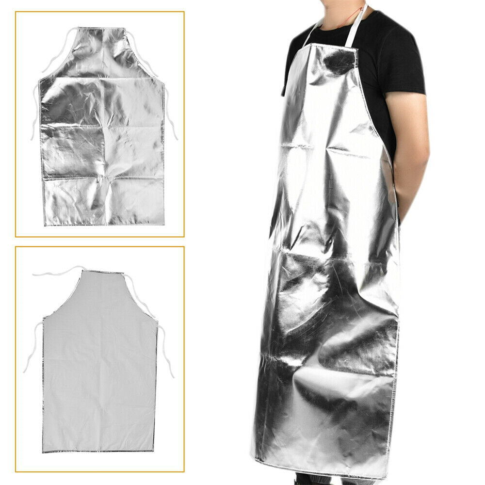 1000Â° Aluminum Foil Apron Heat Resistant work High Temperature safety insulated
