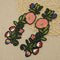 2 Pcs Embroidery Flower Iron On Patch Badge Bag Hat Jeans Dress Applique Crafts