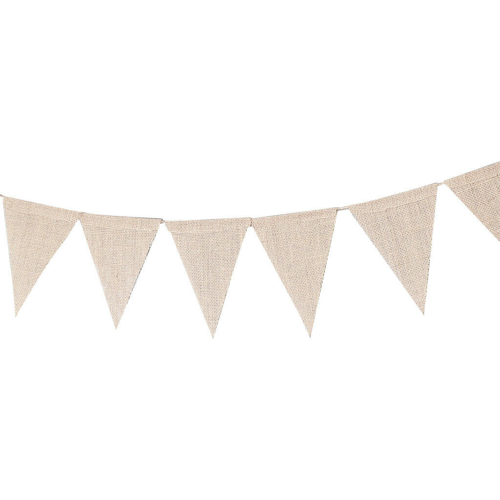 Burlap Banners Party Decoration for Wedding, Birthday Baby Shower Deco
