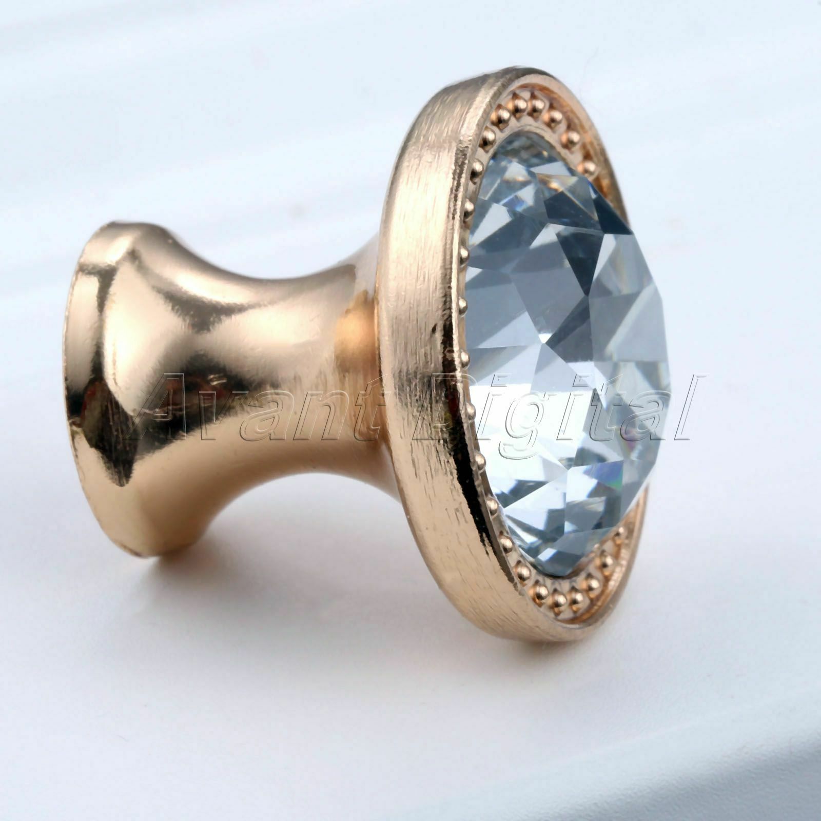1Pc Diamond Shape Cabinet Crystal Glass Handles Door Cupboard Closet Pull Knobs