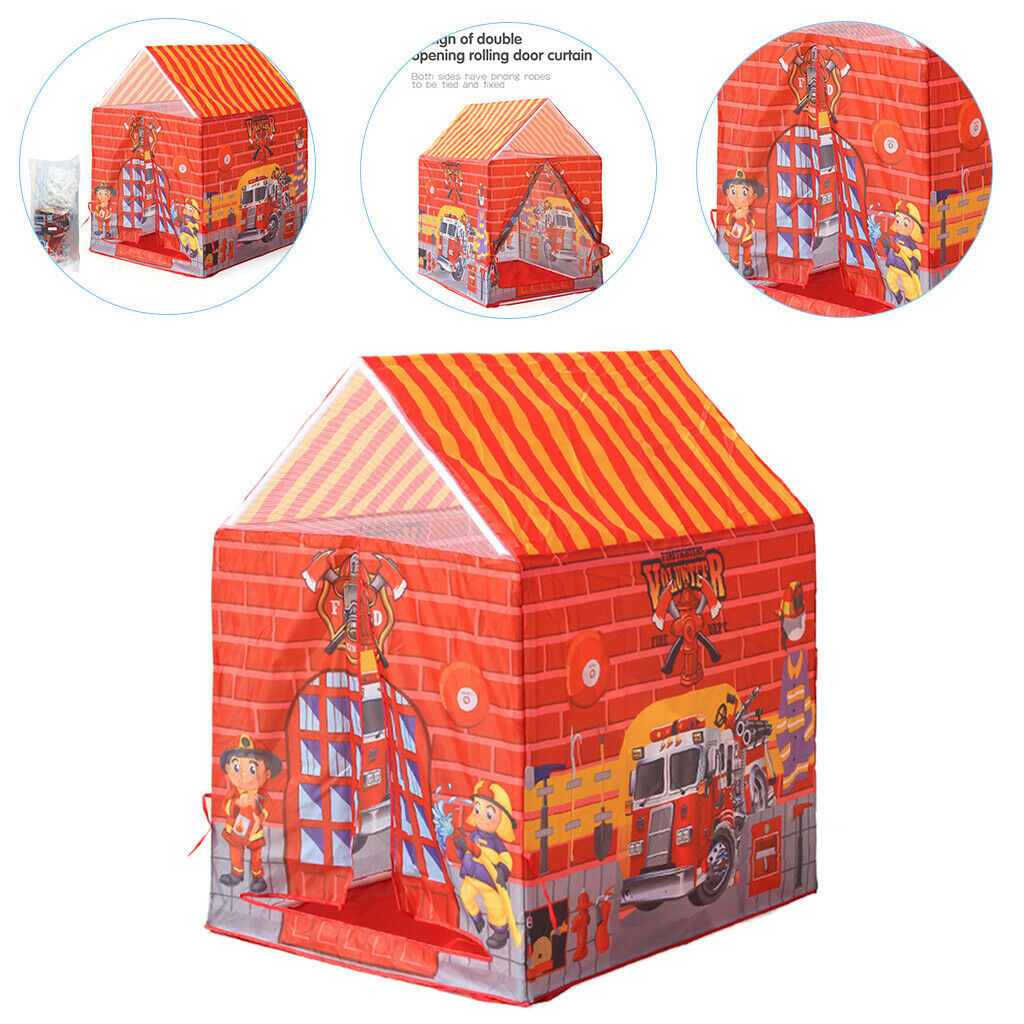 Kids Playhouse Toys Play Tent Children's House Boy Girls Gift Fire Fighting