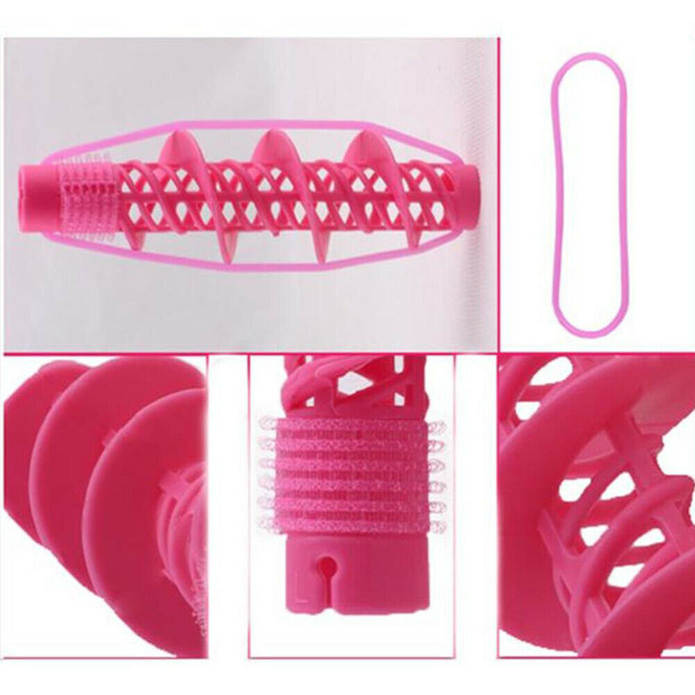 4Pcs Spiral Curling Hair Rollers DIY Hairdressing Styling Care Curls Roller Kit