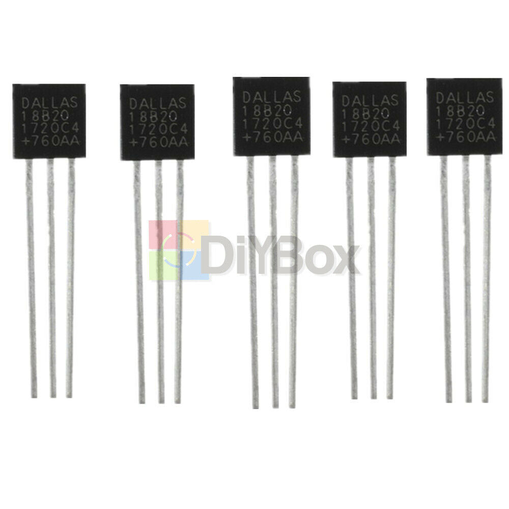20X DALLAS 18B20 DS18B20 TO-92 Wire 3V~5.5V Digital Thermometer Temperature IC