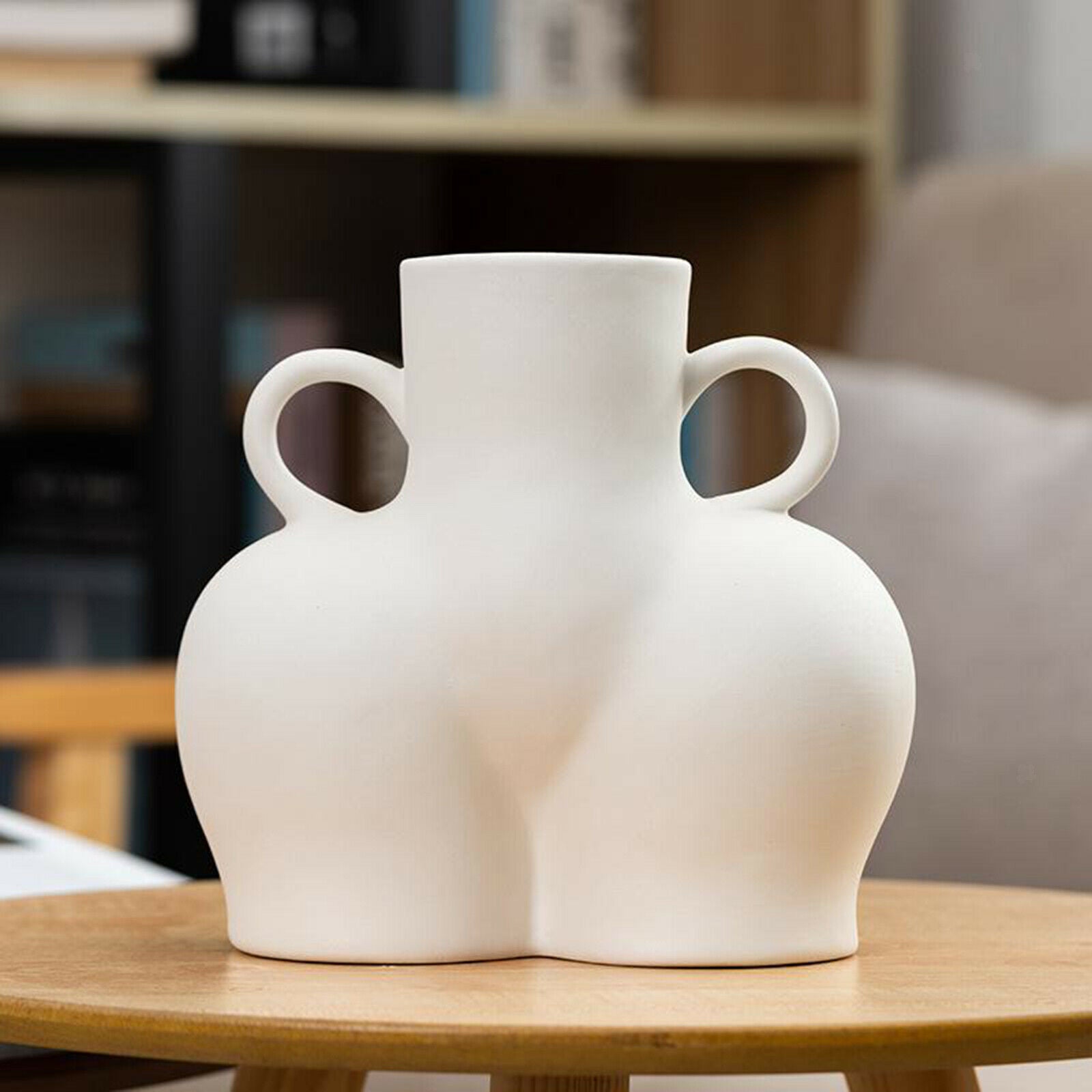 Ceramics Human Body Flower Vase Planter Pot Desktop Photo Prop Ornament A S