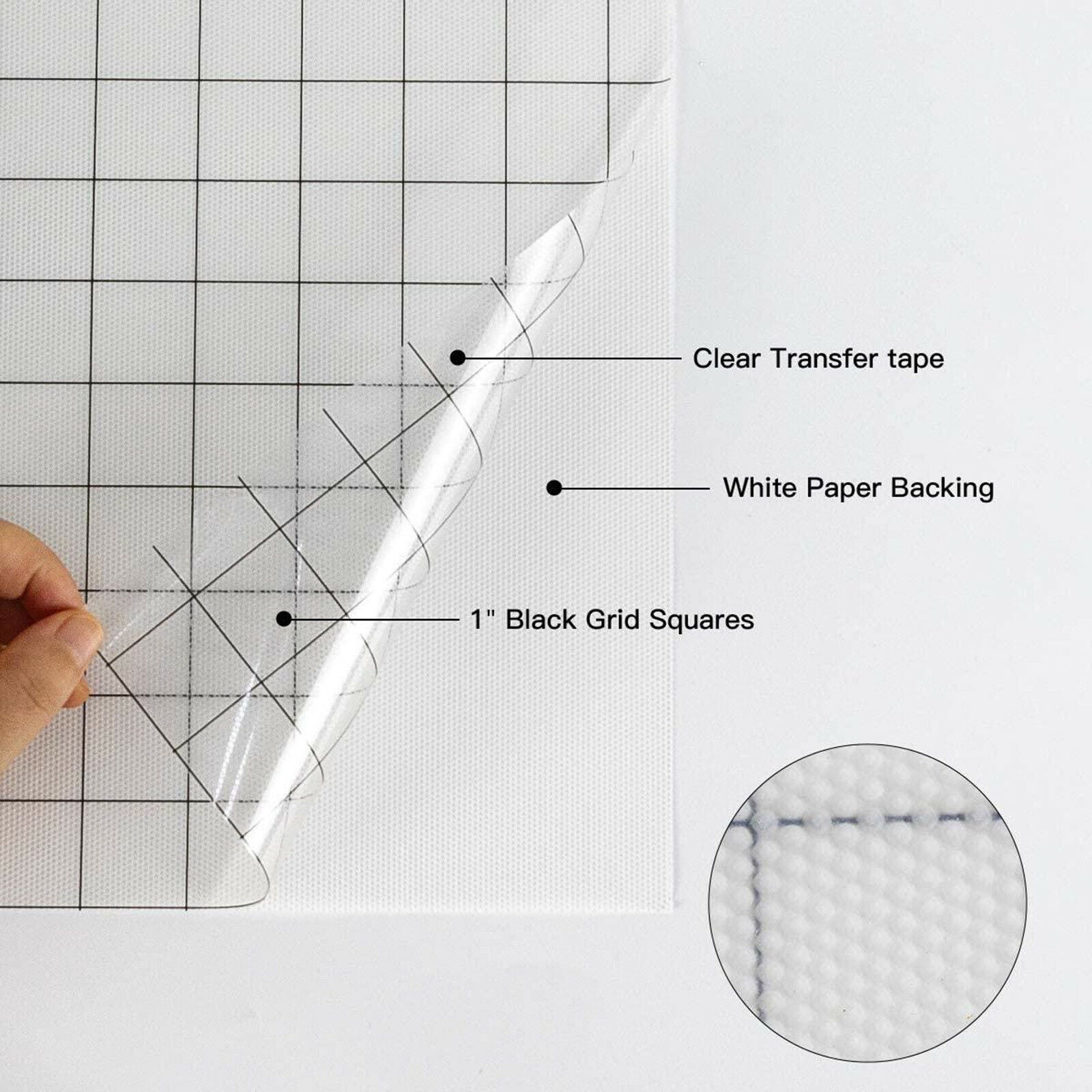 Vinyl Transfer Paper Tape Roll  Adhesive 12 X 60 INCH Clear Alignment