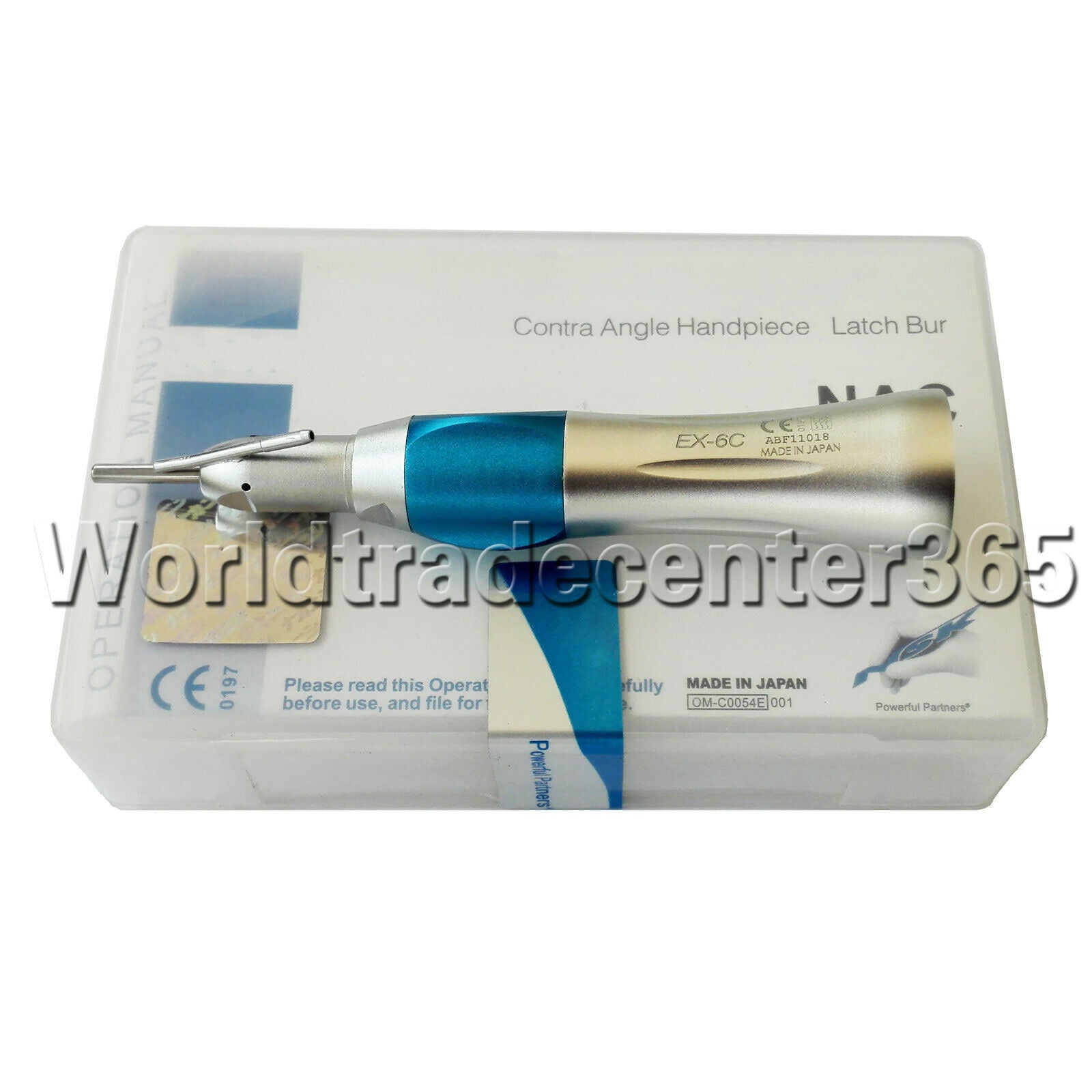 Dental EX-6C Surgical Straight Handpiece 1:1 Nose Cone With External Pipe Nozzle