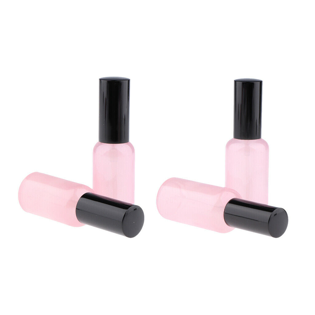 4pcs Empty Glass Pump Spray Bottle for Perfum Toner Amber Cosmetic Atomizer
