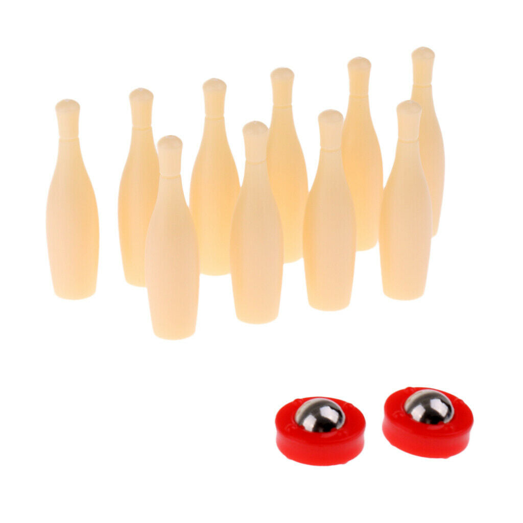 Children's Plastic Mini Bowling Set with Pushers and Pins Party Toys