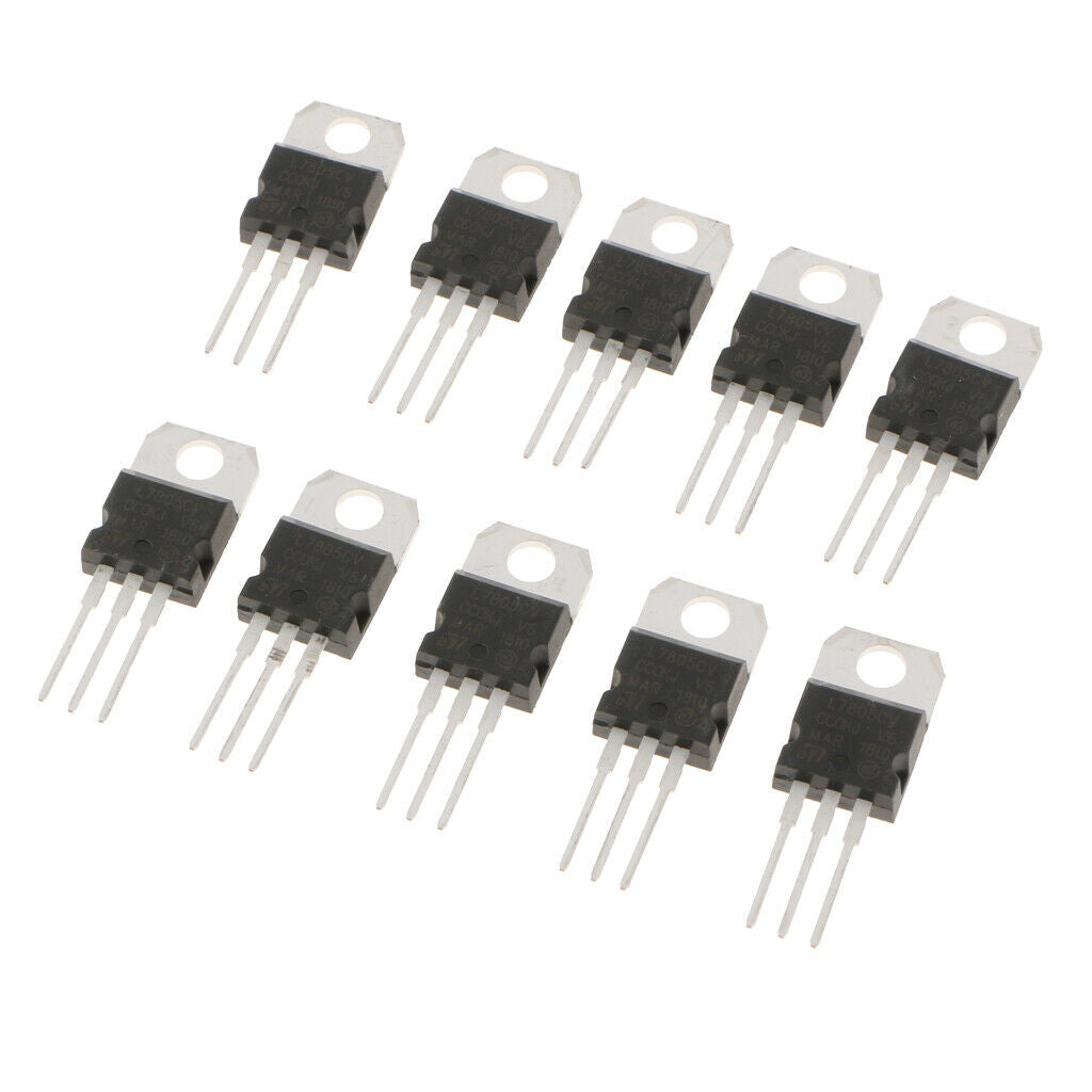 10 Pack L7805CV L7805 LM7805 3 Terminal Voltage Regulator Transistor TO-220