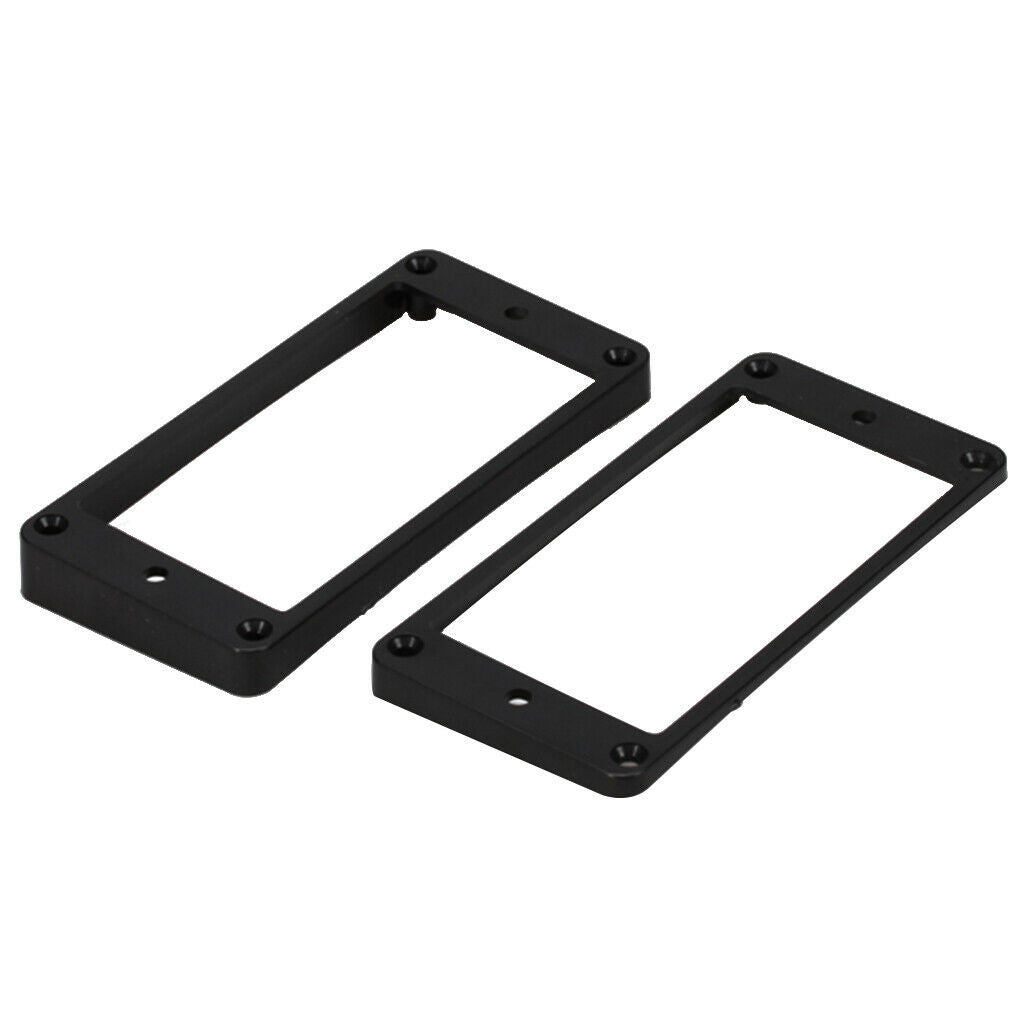 Lots 2 Black Flat Electric Guitar Pickup Frame Mounting Rings Replacements