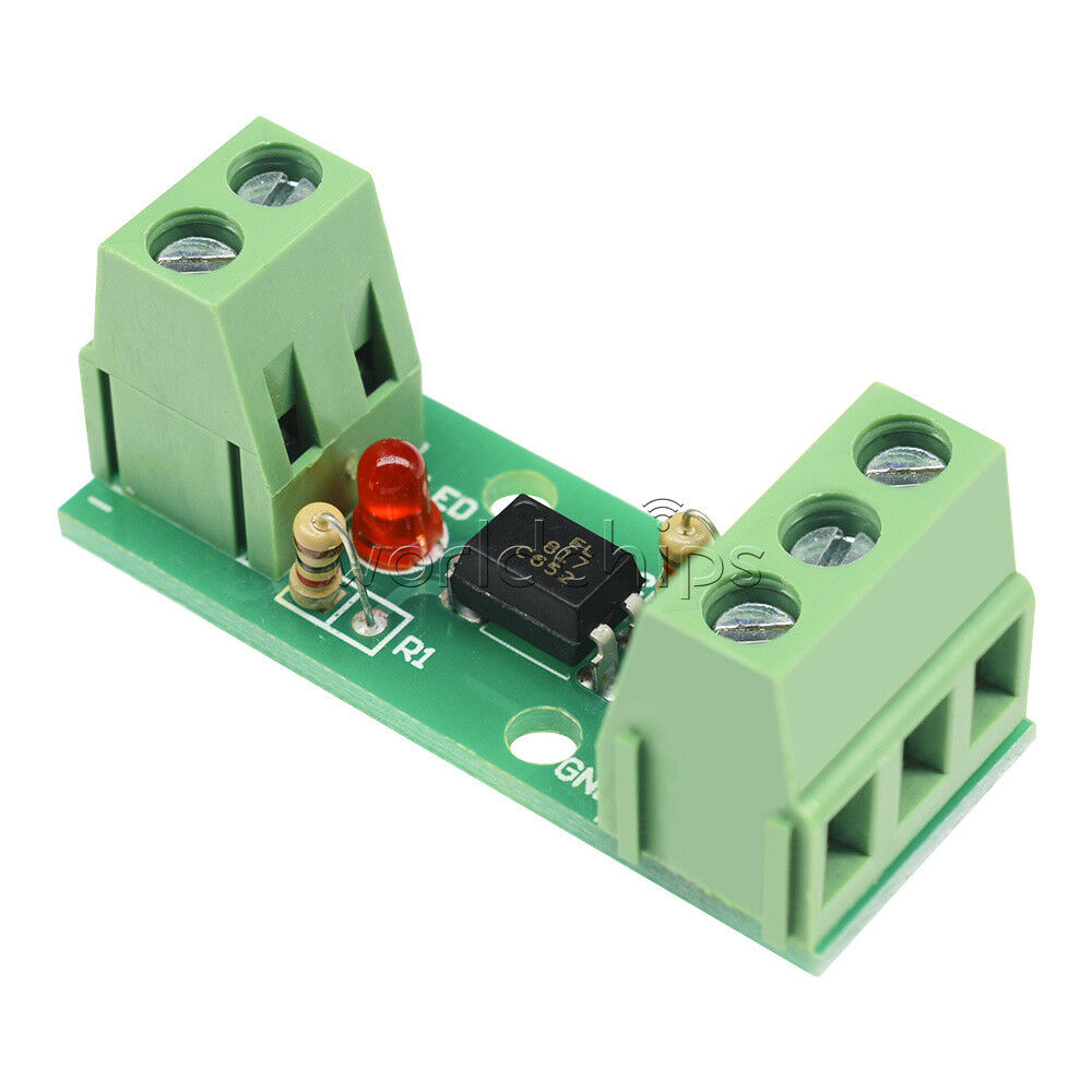 80KHz 1-Channel Optocoupler Isolation Module Input 12V No Din Rail Holder PLC