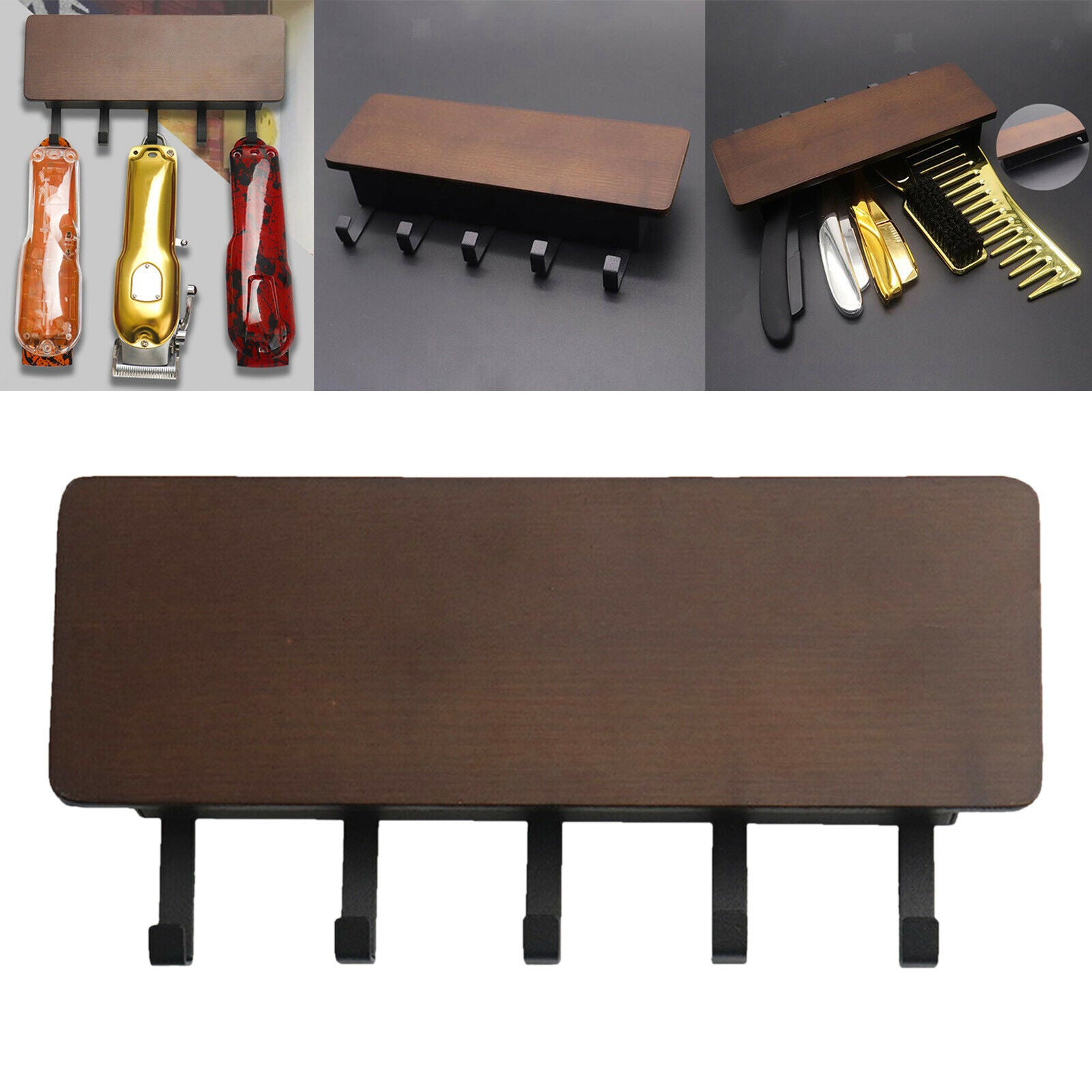 Hair Clipper Storage Rack Beauty Tool for Barber Station Brushes Salon