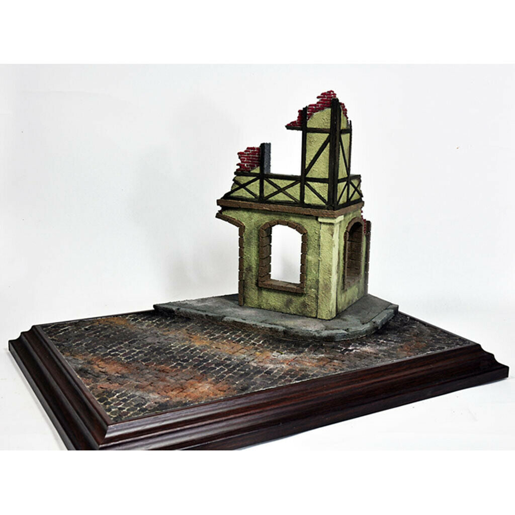 1:35 Scale  Buildings Kits Ruins House for Dioramas Sand Table Decor