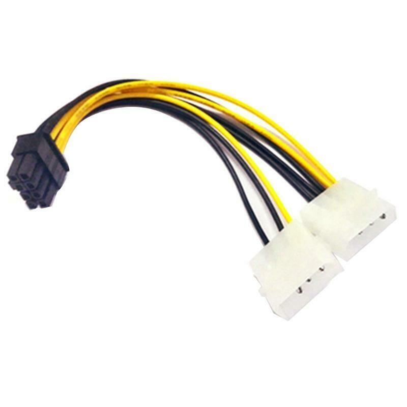 10Pieces 20cm 8Pin to Dual 4Pin Video Card Power Cord Graphics Power Cables Kit