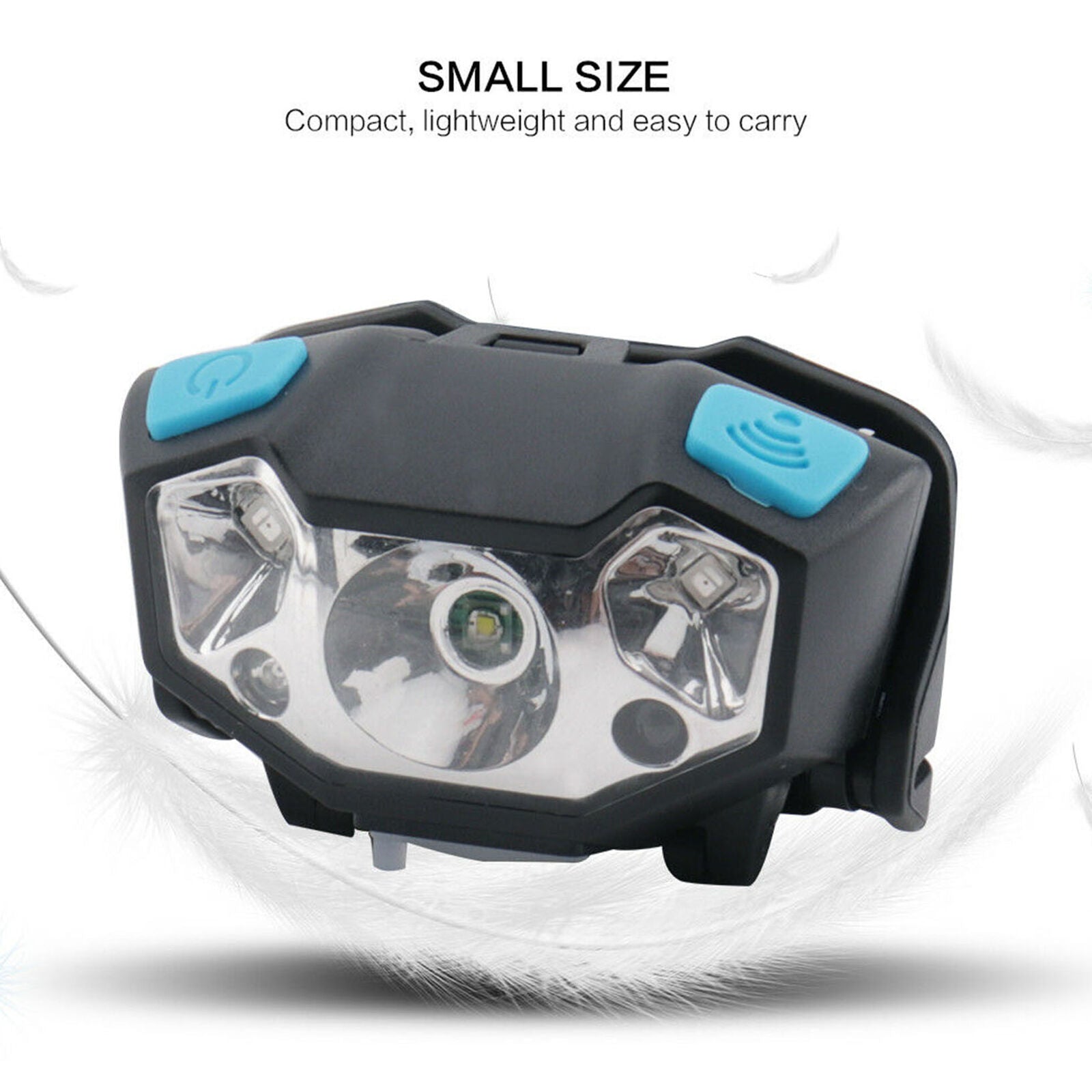 Red WHITE XPE USB Headlamp 6 Lighting Modes Head Lamp ipx4 with Motion Sensor