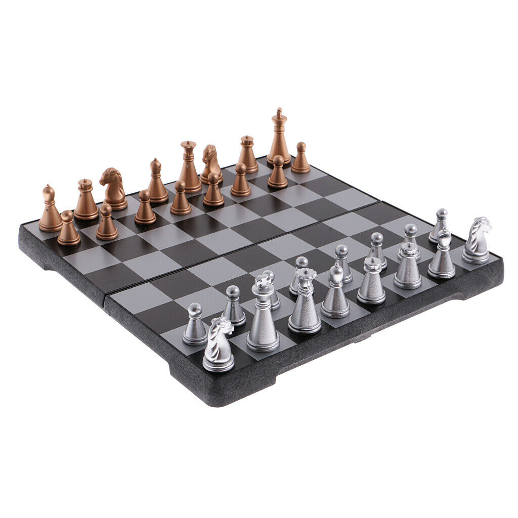 Folding Magnetic Chess Set with Portable Chess Board for Children