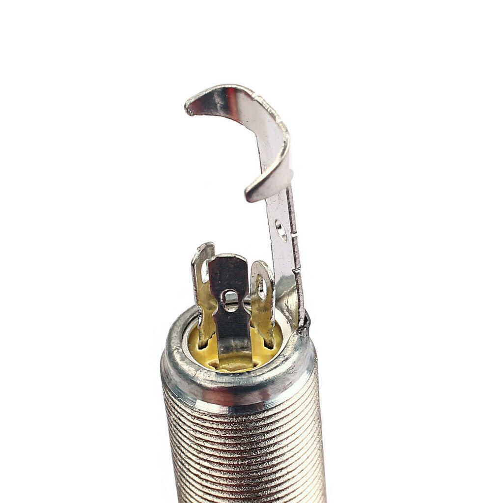 Nickel&Black Guitar End Pin Output   1/4'' Stereo for Acoustic Guitars
