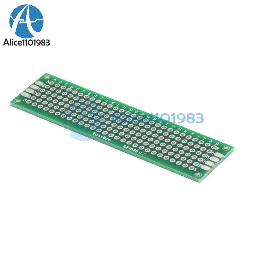 50PCS Double Side Prototype PCB Tinned Universal Breadboard 2x8cm 20mmx80mm FR4