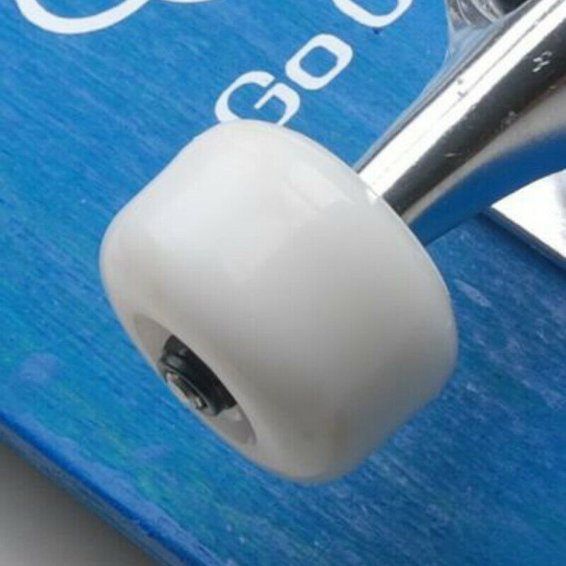 4pcs White Skateboard Wheels Longboard Accessory DIY Replacement Elastic PU 54mm