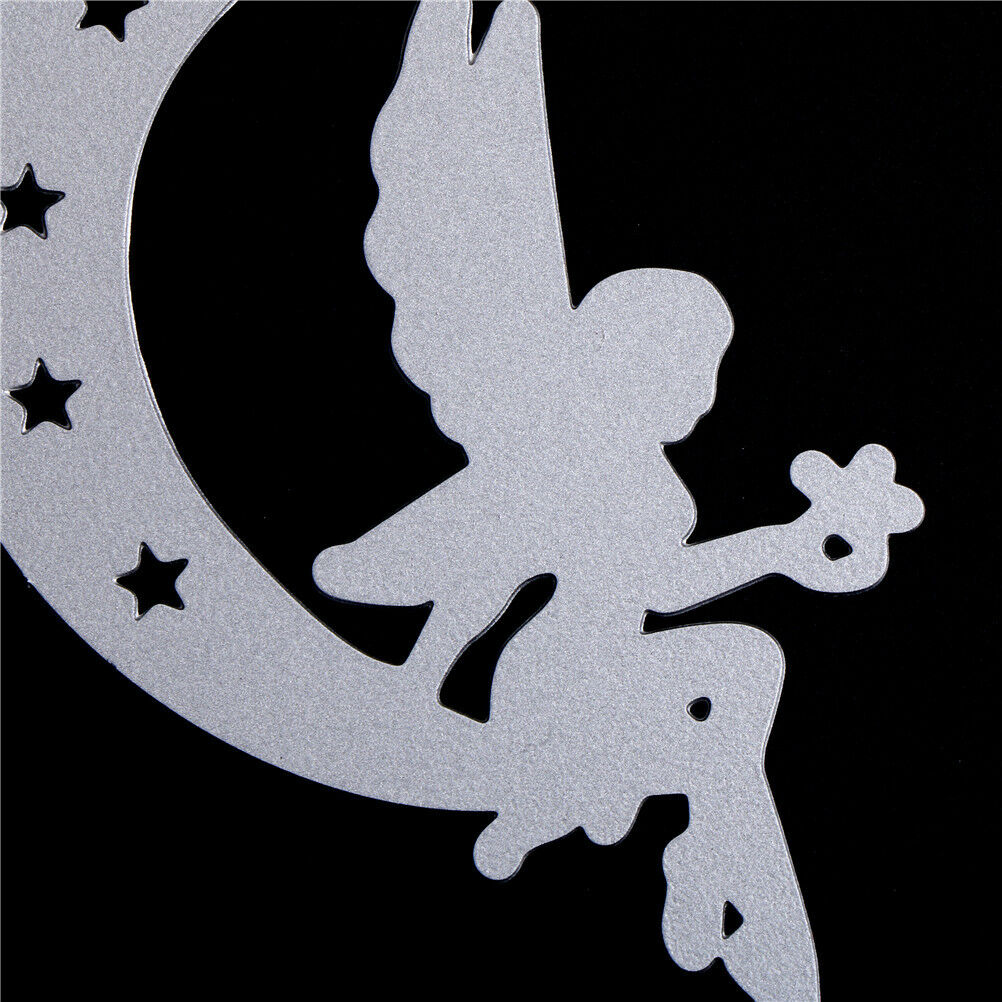 1pc moon Fairy Girl Scrapbook DIY album Card Metal Die Cut Stencil craft.l8