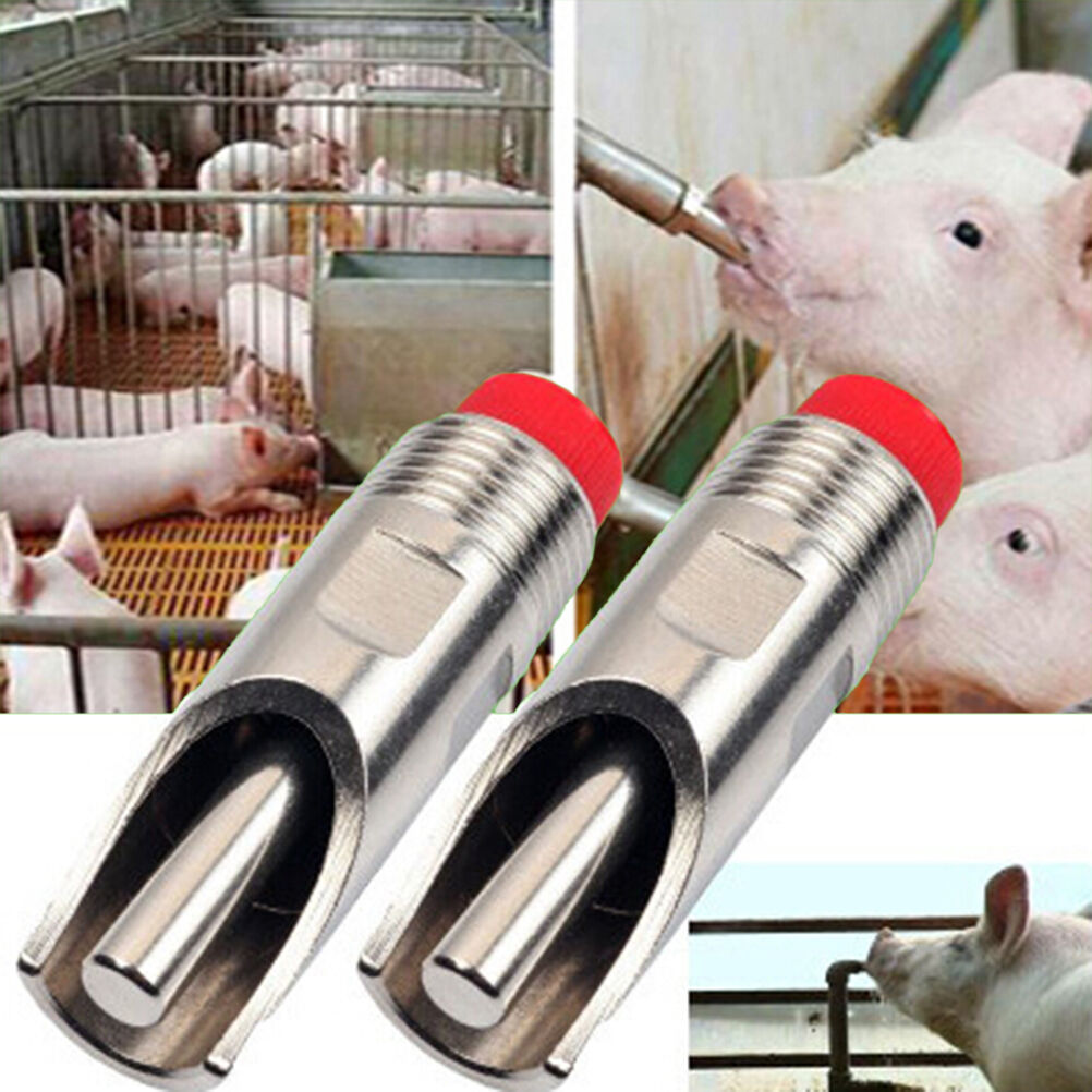 Pig Swine Livestock Stainless Steel Waterer Drinkers Nipples Water Drinking BDA