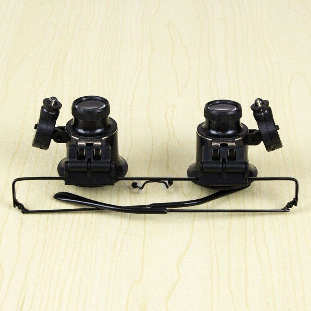 20X Loupe Magnifying Glasses Jeweler microscope Watch Repair Tool LED Magnifier.