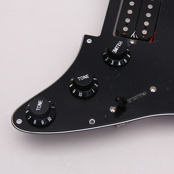 Black 11 Holes Loaded Prewired Pickguard Scratch Plate For Electric Guitars