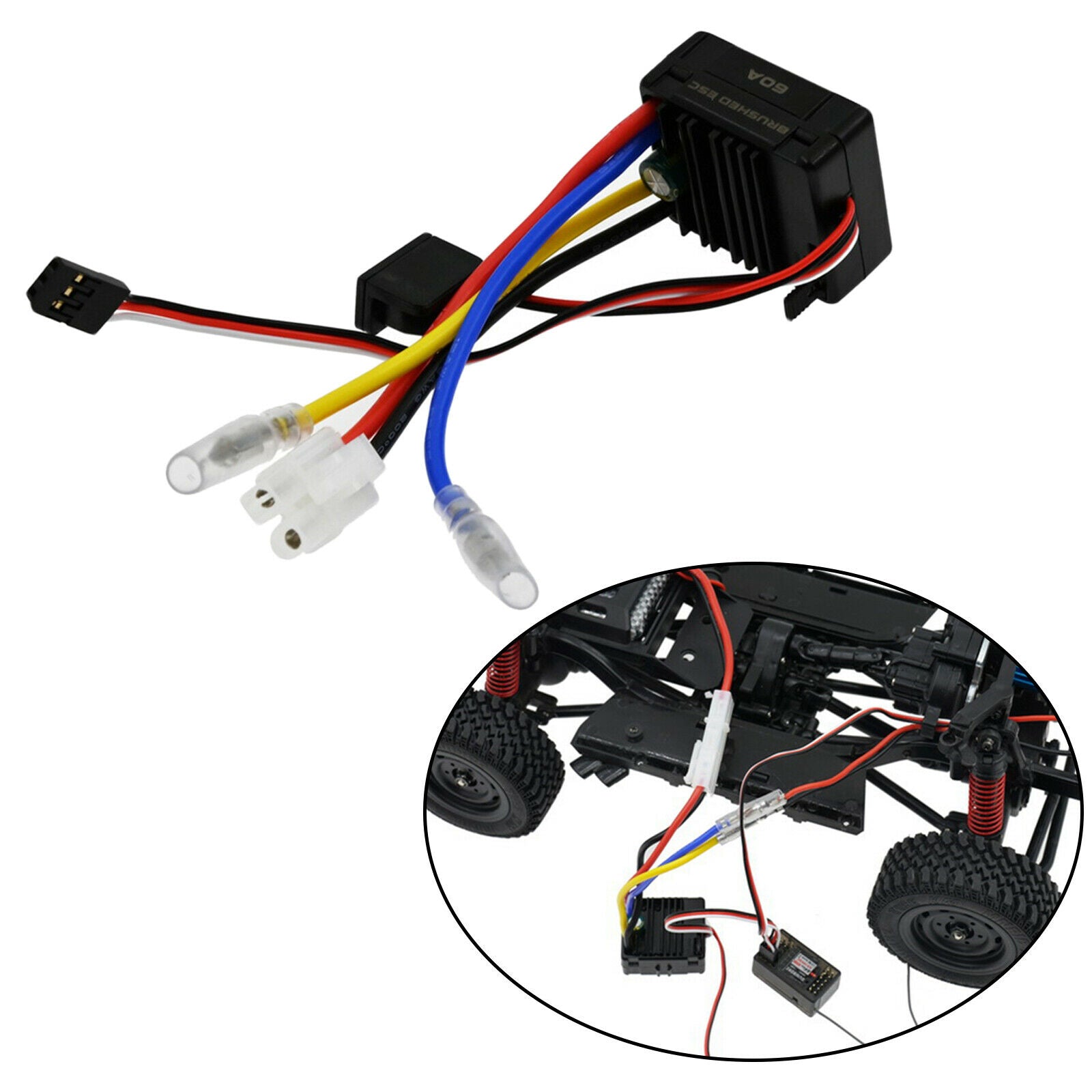 1pc 60A Brush ESC Speed Controller for MN86K MN86 MN896S Car Vehicle Parts