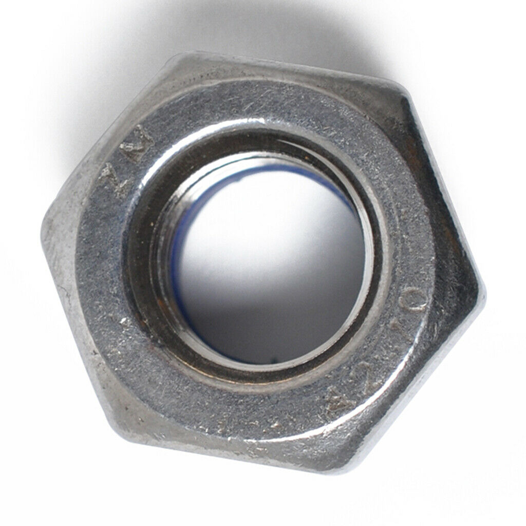 Set Of 60 Stainless Steel M3 M4 M5 M6 M8 M10 Nylock Insert Lock Hex Nuts