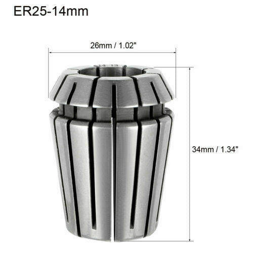 14mm ER25 14mm Spring Collet Chuck for CNC Engraving Machine Lathe Milling Tool