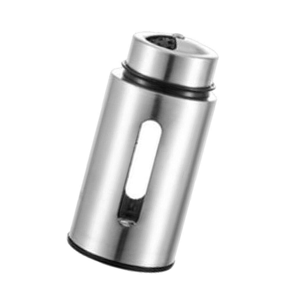 Portable Stainless Steel Spice Shaker Seasoning Dispenser Rotating Lids Jars