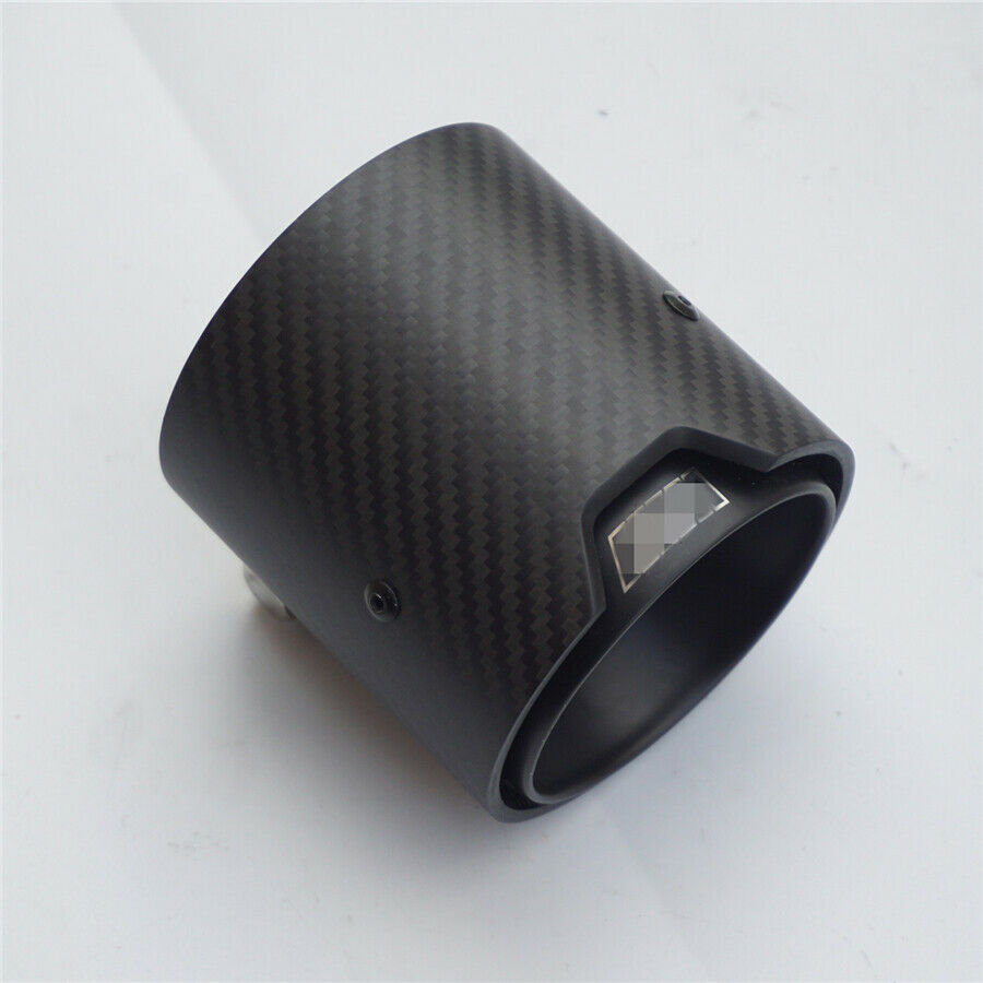 1PC Matte Real Carbon Fiber Exhaust Tip 71MM IN 93MM OUT For BMW Exhaust Pipe