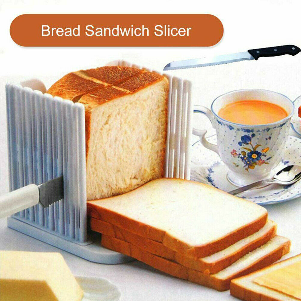 Bread Loaf Toast Sandwich Slicer Cutter Mold Maker Kitchen Guide Slicing Tool