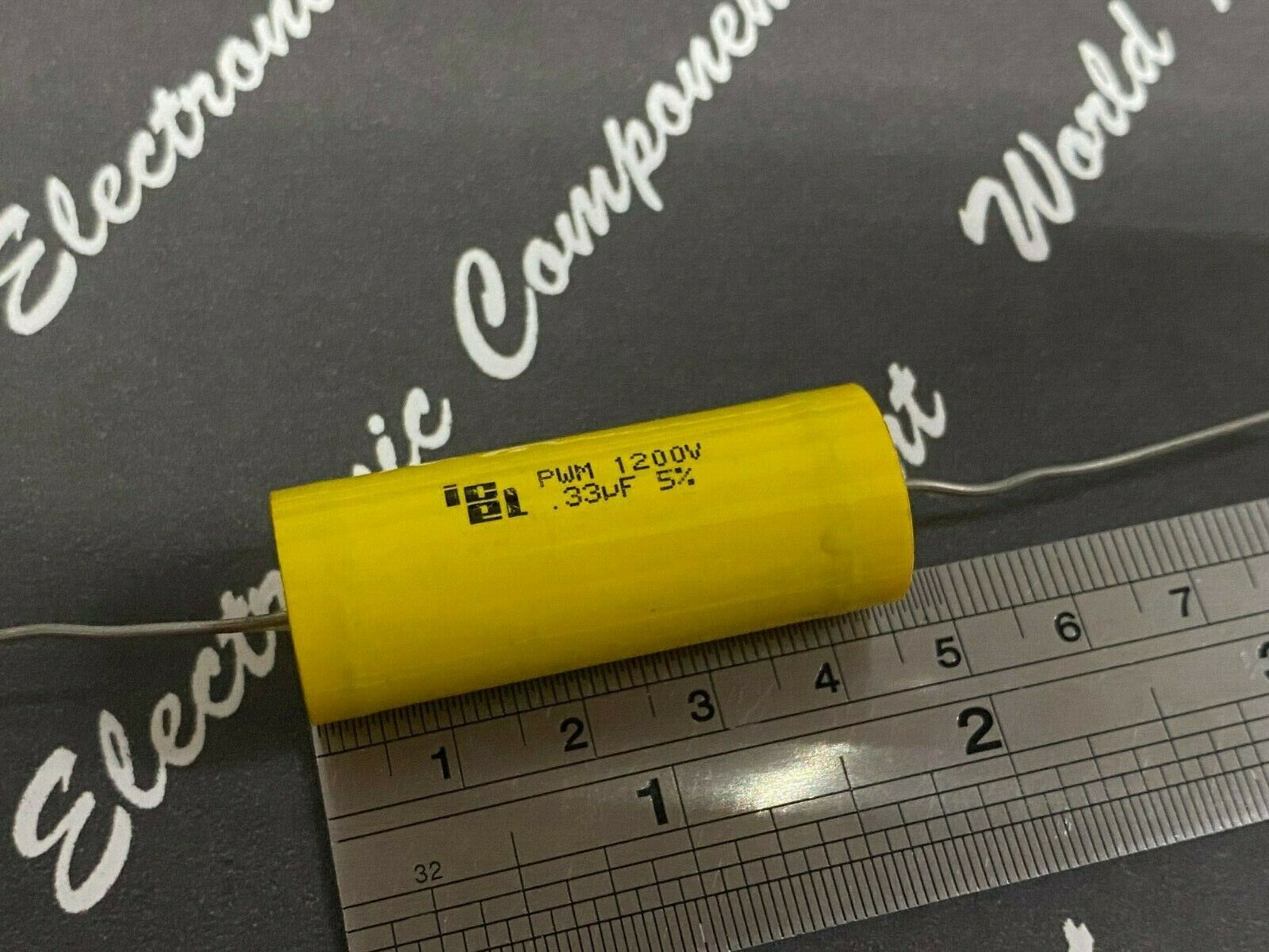 2pcs - ICEL PWM 0.33uF (0,33µF) 1200V 5% Axial Film Capacitor