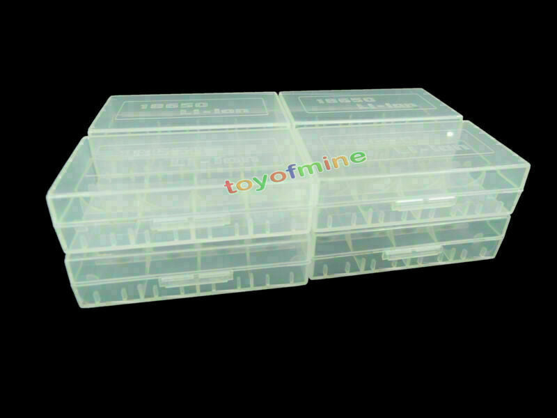 8 x  /16340/CR123A Transparent White Battery Case Holder Storage Box