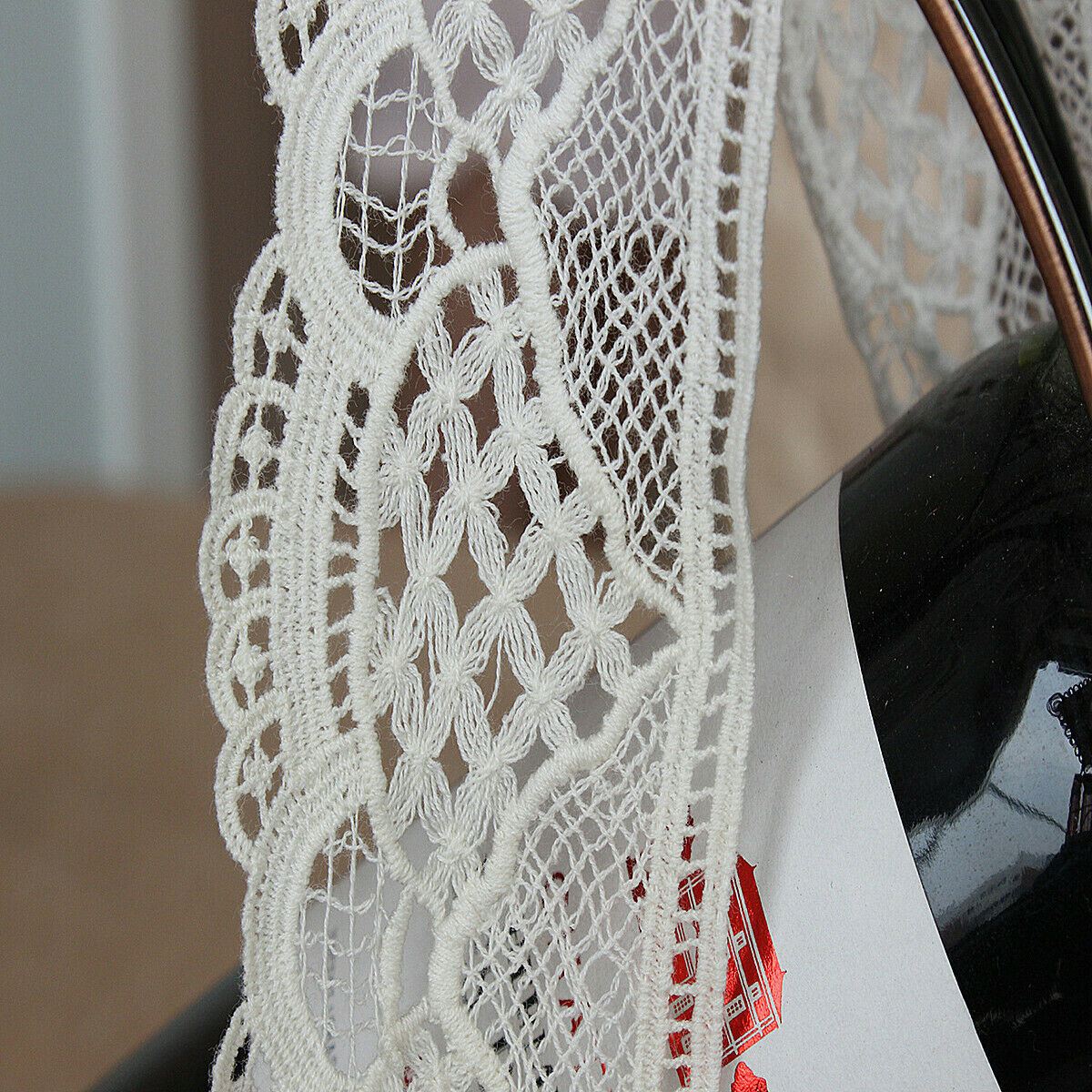 2 Yards Water Soluble Polyester Cotton Lace Edge Trim White Ribbon Sewing Crafts