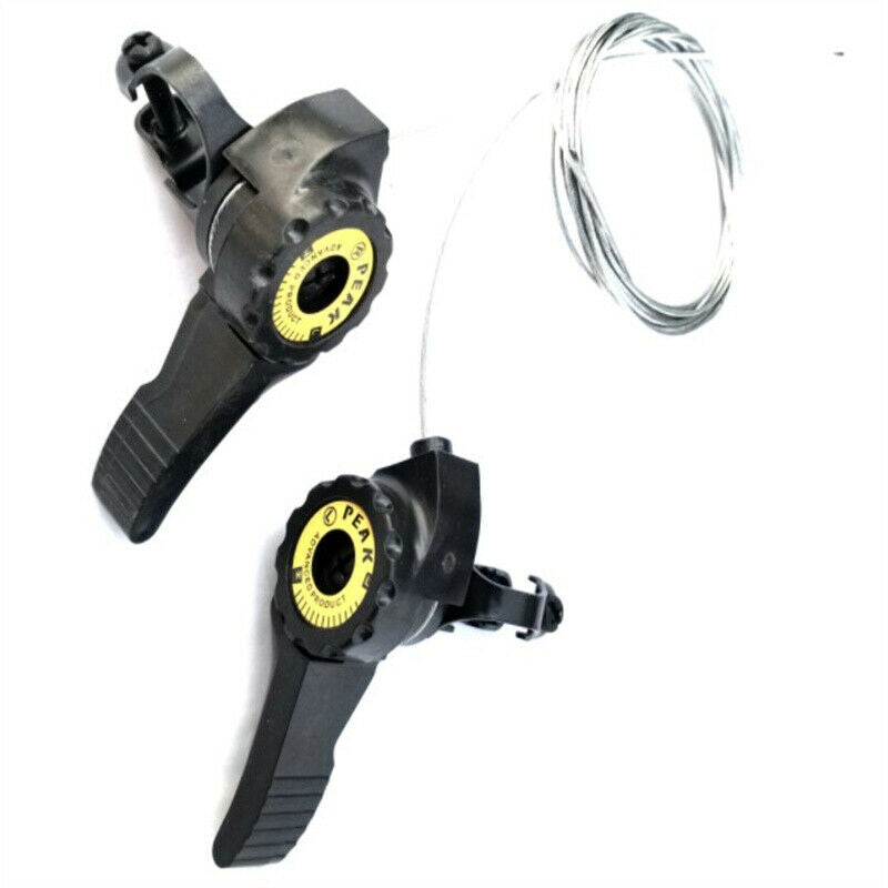 1 Pair 12/21 Speed Bike Thumb Shifter with Inner Cable Bikes Thumb Gear Shif DF