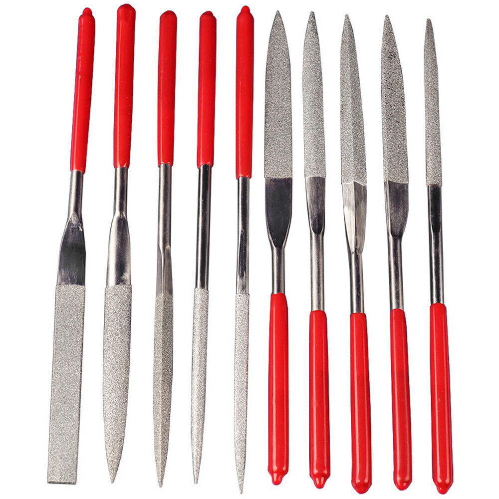 10pcs 3x140mm Diamond Needle File Coated Set Jewelry Precision Repair Tools