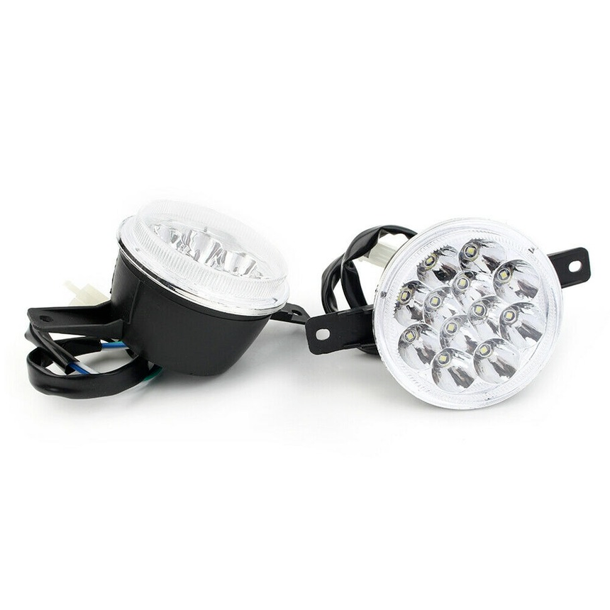 2* LED HEADLIGHT 3 wire ATV Quad GY6 150CC 250CC Taotao Coolster Peace Utility