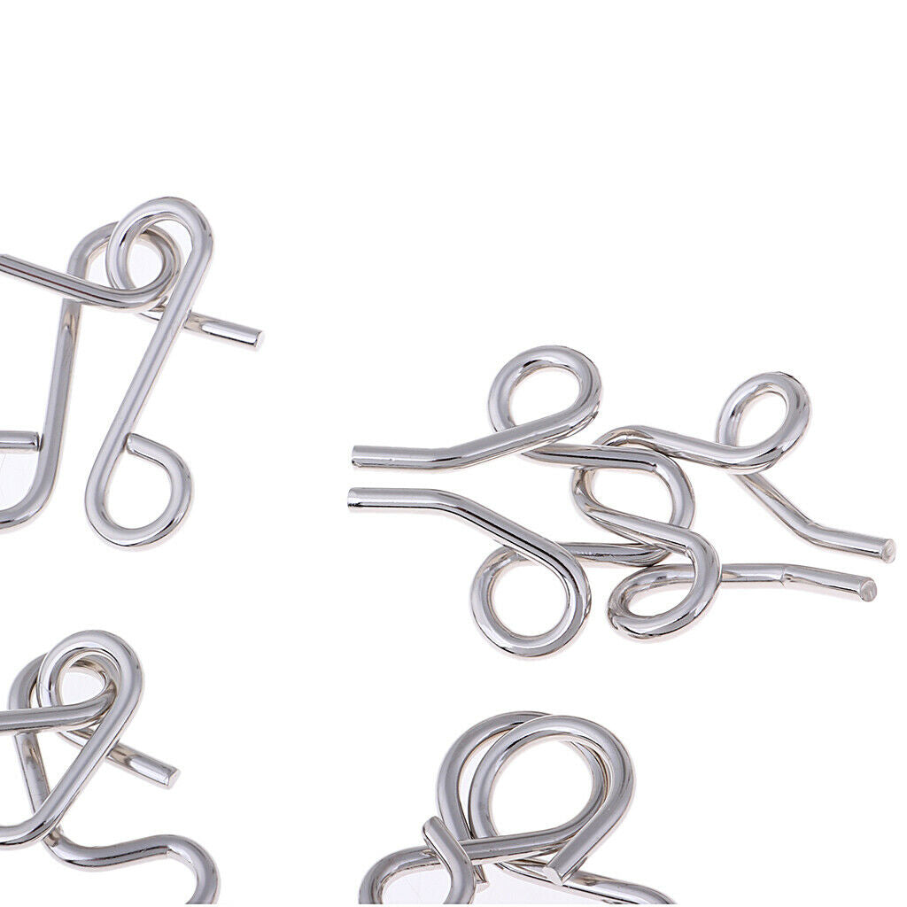 30x Metal Classic Ring Lock Puzzles Disentanglement Logical Development Toys