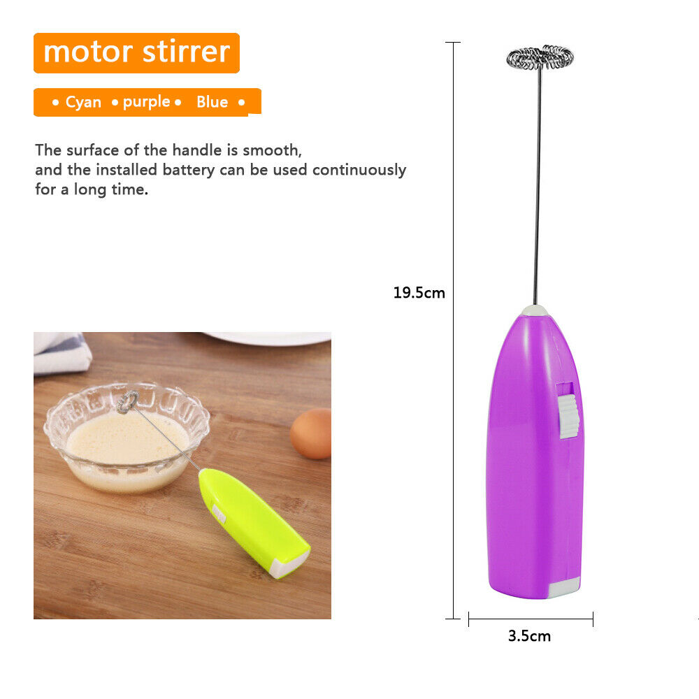 1x Coffee Latte Hot Chocolate Milk Frother Whisk Frothy Blend Mixer Whisker 2021