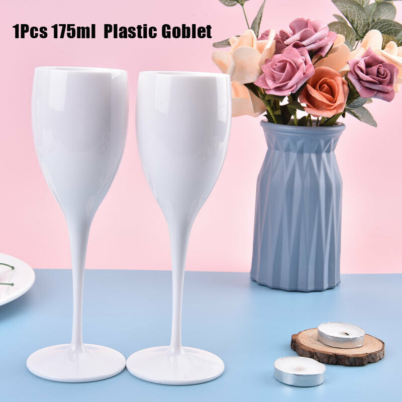 1 CUP Champagne Flutes Wine White Acrylic Champagne Transparent Wine GlassBDAU