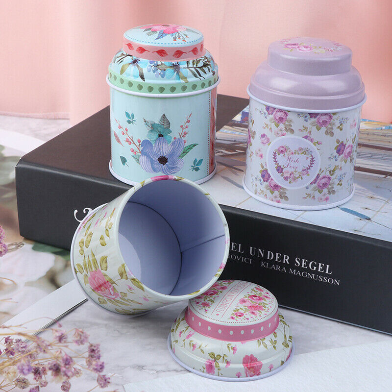 Home Flower Metal Iron Tin Can Storage Tea Candy Coin Jewelry Gift Box Ca.l8