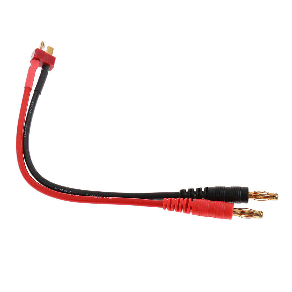 4.0mm banana to t connector male plug cable adapter for rc