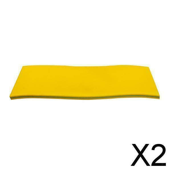 2X Foam Water Lounge 43 x 16 In. Pool or Lake Floating Lounger Pad Mat, Yellow