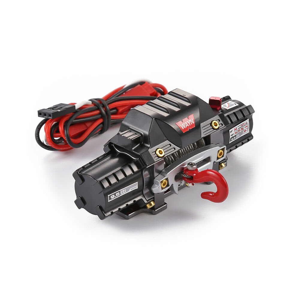 RC Car Double Motor Winch w/Remote Control Wire Switch for 1/8 RC Crawler