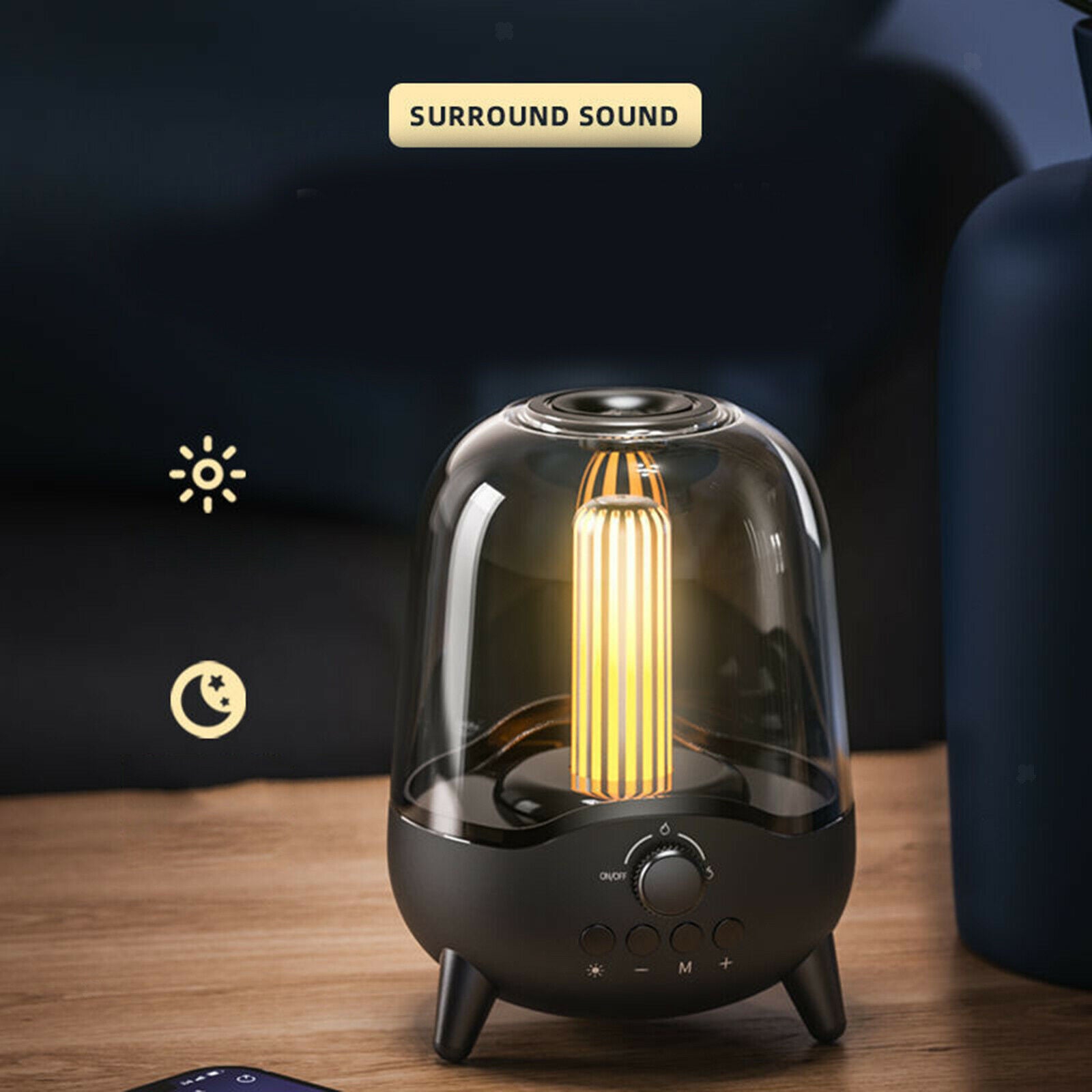 LED Bluetooth Speaker Portable Support TF Card for Kids Boy Home Shower
