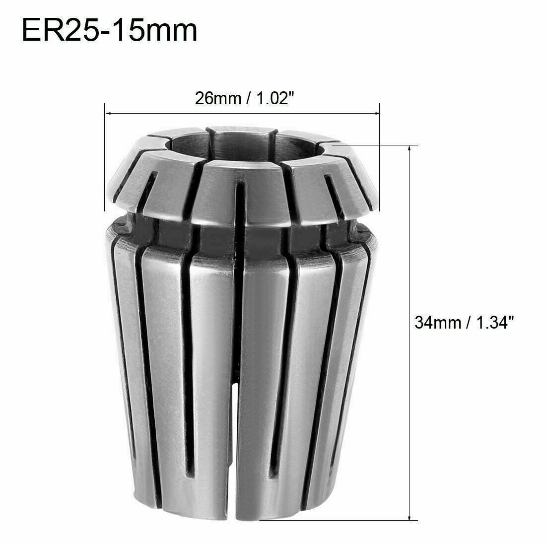 15mm ER25 15mm Spring Collet Chuck for CNC Engraving Machine Lathe Milling Tool