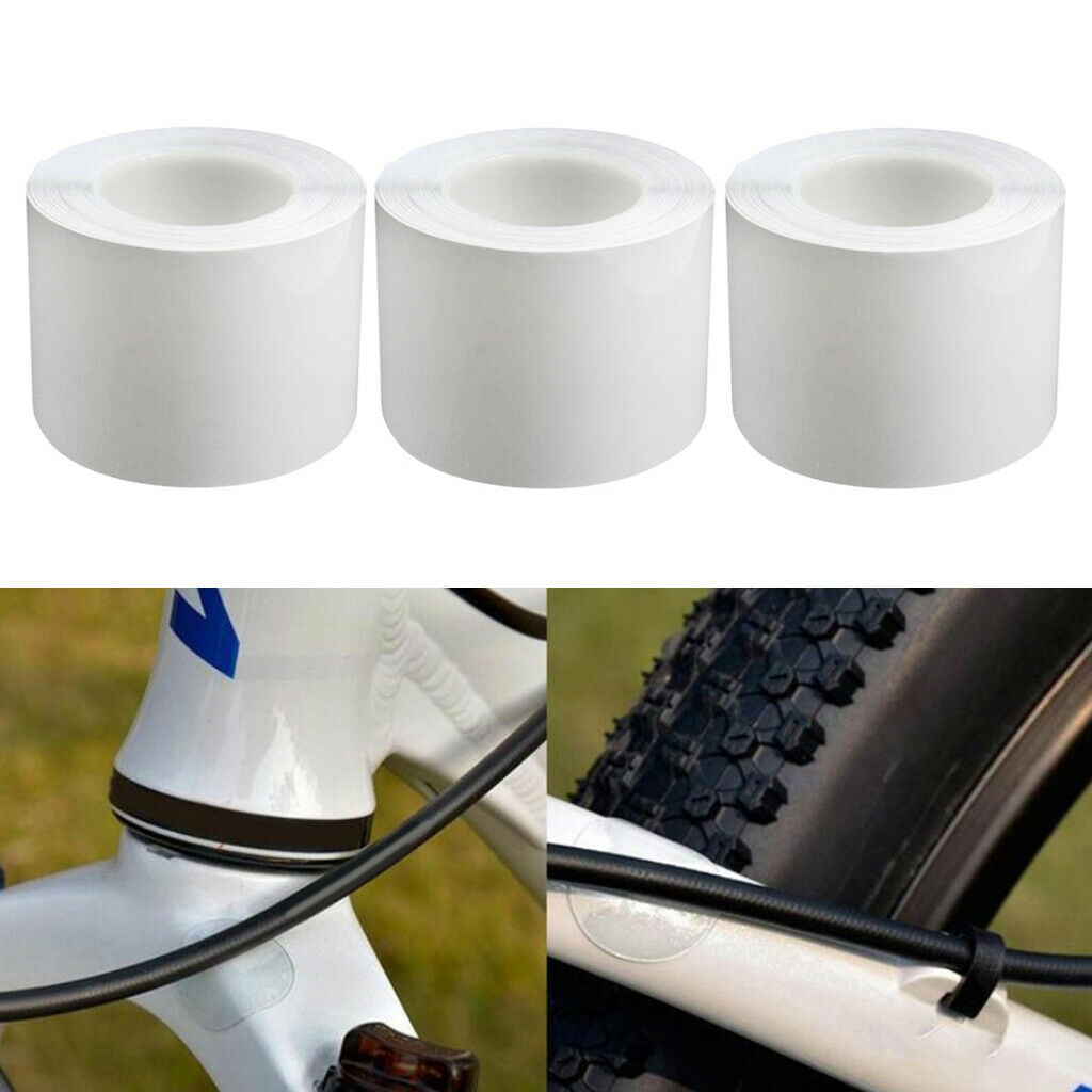 3Pcs Bike Frame Protection Tape Transparent Cycling Chain Stay Protector