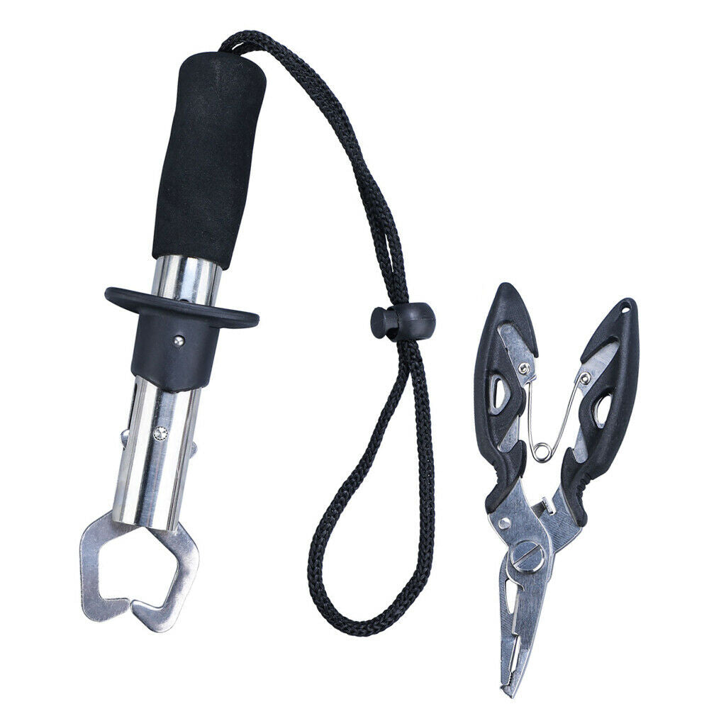 Multifunctional Fishing Plier Scissor & Gripper Tongs Grab Cutting Line Tool